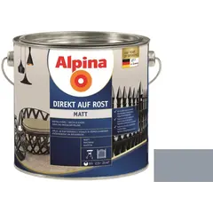 Эмаль антикоррозионная Alpina Direkt Auf Rost Matt серебристо-серый 2.5 л