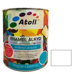 Enamel alkyd Universal ATOLL ПФ-115 White 2,6 Kg