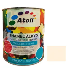 Enamel alkyd Universal ATOLL ПФ-115 cream 2.6 kg