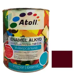Enamel alkyd Universal ATOLL ПФ-115 cherry 0.8 Kg