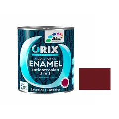 Paint enamel for roof Atoll orix Anticorrosion 3 in 1 Ral 3005 cherry 2,2 kg