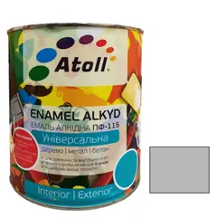 Enamel alkyd Universal ATOLL ПФ-115 light-grey 0.8 Kg