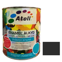 Enamel alkyd Universal ATOLL ПФ-115 dark-grey 2.6 Kg