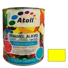 Enamel alkyd Universal ATOLL ПФ-115  yellow 0.8 Kg