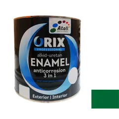 Enamel anti-corrosion Atoll Orix Color 3 in 1, 0.7 l green RAL 6029