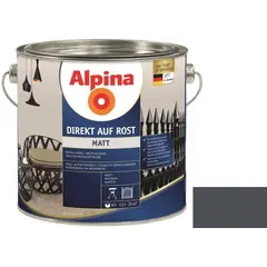 Эмаль антикоррозионная Alpina Direkt Auf Rost Matt антрацитово-серый 2.5 л