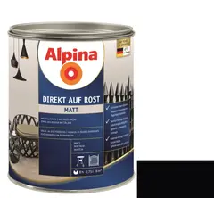 Эмаль антикоррозионная Alpina Direkt Auf Rost Matt черный 0.75 л