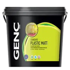 ინტერიერის საღებავი სილიკონის Genc Standart Plastic Mat 12 ლ