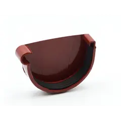Заглушка желоба левая красная RainWay 130 мм