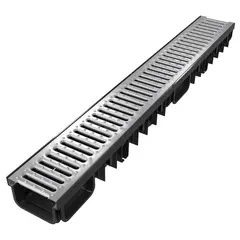 სადრენაჟო ღარი Devorex XDRAIN B125 130/50 ფოლადის ცხაურით 1 მ