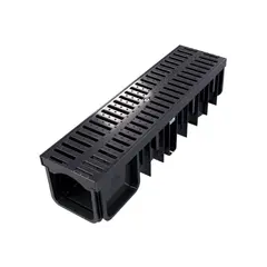 სადრენაჟო ღარი Devorex XDRAIN C250 130/90 შავი პოლიამიდის ცხაურით 0.5 მ