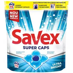 სარეცხი კაფსულები Savex 15ც Caps 2in1 Arctic (6)
