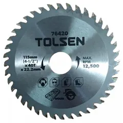 Wood cutting saw disc Tolsen TOL948-76420 115 mm