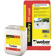 ჰიდროიზოლაცია ორკომპონენტიანი ელასტიური Weber.dry UV coat 30 კგ