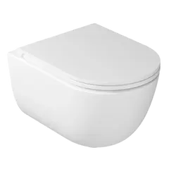 Wall mounted toilet bowl with lid GALASSIA Dream new white 52x36 cm