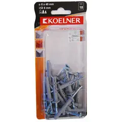 Dowel-nail 6x40 mm Koelner 18 pcs B-FXK-06K040 blister