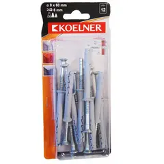 Dowel-nail 8x60 mm Koelner 12 pcs B-FXK-08L060 blister
