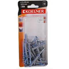 Dowel-nail 6x40 mm Koelner 18 pcs B-FXK-06L040 blister