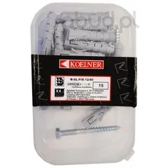 Expansion dowel Koelner 12 mm with hexagon screw 8.0x80 mm 15 pcs B-SL-FIX-12/80 box