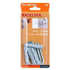Dowel Koelner 4 pcs B-FIX10K 6x55 mm blister