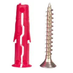 Universal dowel Koelner Red 6 mm with screw 4.0x30 mm 100 pcs -06+430