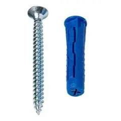 Universal dowel RawlPlug 10 x 50 mm with screw 6.0x60mm 8 pcs R-S3-4ALL-10+/8