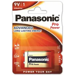 ელემენტი ალკალინი Panasonic 6LR61 ProPower 9V (კრონა)