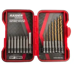 Set of screwdriver bits and drill bits Raider 157795 15 pcs