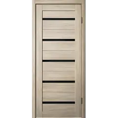 Дверной блок Fly Doors ПВХ LA STELLA 206 ясень латте 36x700x2150 мм стекло черное