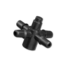 Cross to adapter for emitters and droppers under the tube Bradas DSK-5135L 4 mm