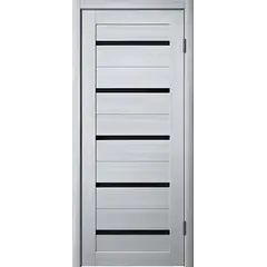 კარის ბლოკი Fly Doors PVC LA STELLA 206 იფანი ნაცრისფერი 36x700x2150 მმ შუშა შავი