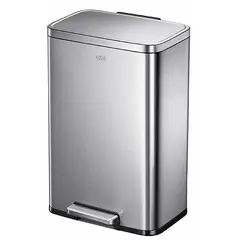 Metal Trash Bin Silver Ekoflora 50L
