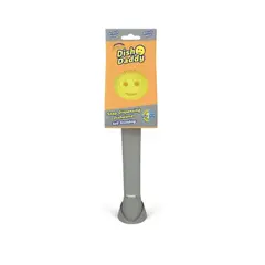Dish scrubber with liquid reservoir Dish Daddy