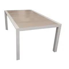 Dining table Gardenline Monarch Tile Slat Top White 180x100x75 cm