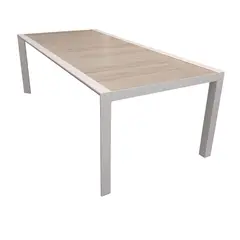 Dining table Gardenline Monarch Tile Slat Top White 220x100x75 cm