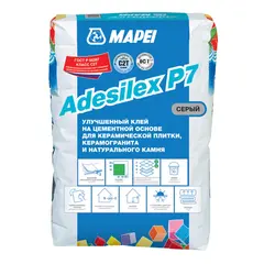 Cement based adhesive Mapei Adesilex P7 C2T 25 kg Grey