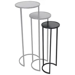 Подставка для цветочного горшка Mega Collections Eton Plantstand Round Black D23H67