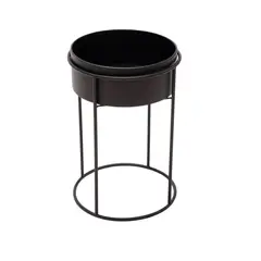 Подставка для горшка железная Mega Collections Eton High Round Planter 28x42,5см черная
