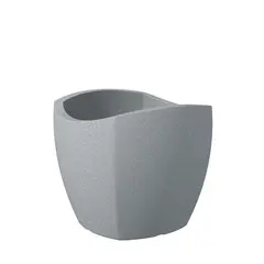 ქოთანი ყვავილის პლასტმასი Scheurich STONY GREY 50/256 WAVE GLOBE CUBO