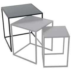 Подставка для цветочного горшка Mega Collections Eton Sidetable Square Black W44H47