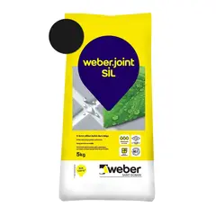 შემავსებელი ფილის ნაკერებისთვის Weber.joint SIL 5 კგ 413 შავი
