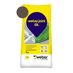 შემავსებელი ფილის ნაკერებისთვის Weber.joint SIL 5 კგ 433 მუქი ყავისფერი