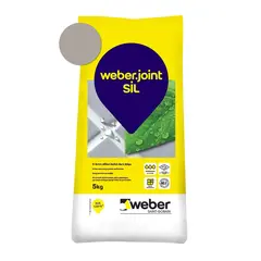 შემავსებელი ფილის ნაკერებისთვის Weber.joint SIL 5 კგ 434 მუქი ნაცრისფერი