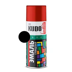 Enamel universal Kudo KU-1002 Ral 9005 black glossy 520 ml