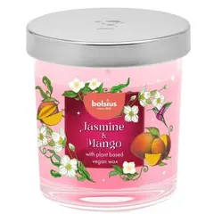 სანთელი არომატული მინაში Bolsius Jasmine mango 80/72 მმ