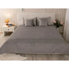 საწოლის გადასაფარებელი Runo 360.55_Grey 150х220 სმ