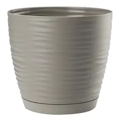 პლასტმასის ქოთანი დასადგამით FORM PLASTIC Sahara petit 3040-055 Ø19 ღია ნაცრისფერი
