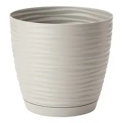 პლასტმასის ქოთანი დასადგამით FORM PLASTIC Sahara petit 3010-055 Ø13 ღია ნაცრისფერი