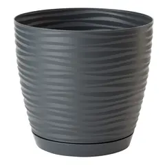 პლასტმასის ქოთანი დასადგამით FORM PLASTIC Sahara petit 3042-014 Ø27 ანტრაციტი
