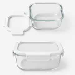 Glass container square Ronig 500 ml